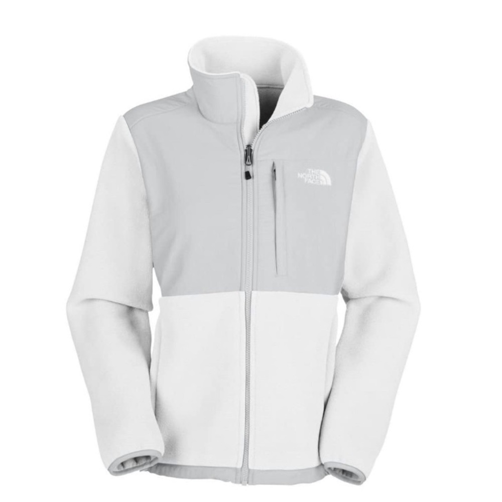 North Face Sz S/P Denali White & light gray jacket